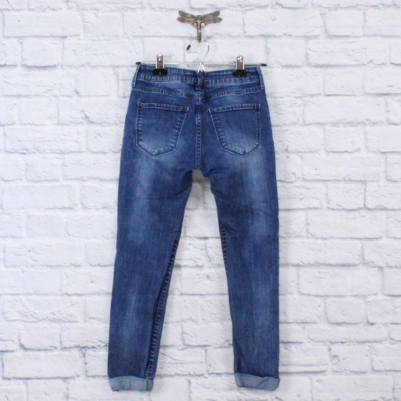 ARIZONA JEANS Folded Hem Tapered Cropped Jean Sz 1 - Picture 6 of 11